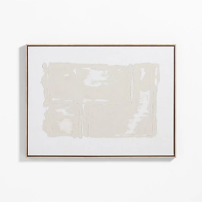 "Bright Sands" Tan Brown Canvas 41"x31" Framed Wall Art Print