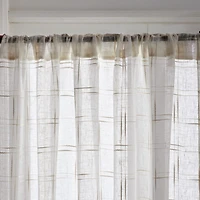 Briza 50"x96" Ivory Sheer Linen Curtain Panel