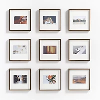 9-Piece Brushed Antique Bronze 4x6 Gallery Wall Frame Set