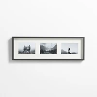 Brushed Black Triple 4x6 Picture Frame