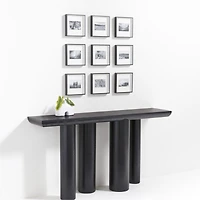 9-Piece Brushed Black 4x6 Gallery Wall Frame Set