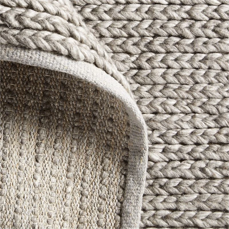 Bruges Performance Handwoven Grey Area Rug 6'x9'