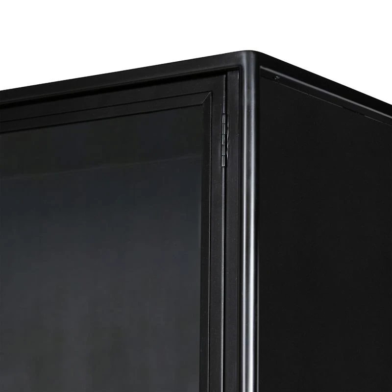 Bruno Black Metal Storage Display Cabinet