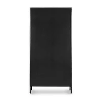 Bruno Black Metal Storage Display Cabinet