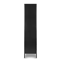 Bruno Black Metal Storage Display Cabinet