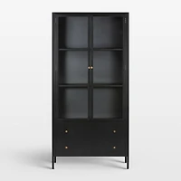 Bruno Black Metal Storage Display Cabinet