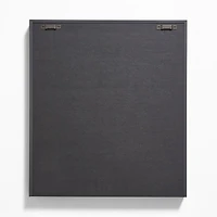 Brushed Black Metal Picture Frame with Vertical White Mat 5x7