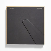 Brushed Brass Metal Picture Frame with Vertical White Mat 4x6
