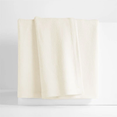 Brushed Organic Cotton Arctic Ivory King Bed Blanket