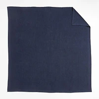 Brushed Organic Cotton Deep Indigo Blue King Bed Blanket