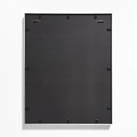 Brushed Silver Metal Picture Frame with White Mat 8x10