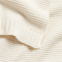Bubble Knit Arctic Ivory Kids Bed Blanket