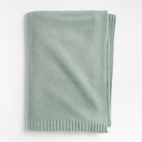 Bubble Knit Verte Green Kids Bed Blanket