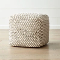 Buco 20"x20" Off-White Pouf