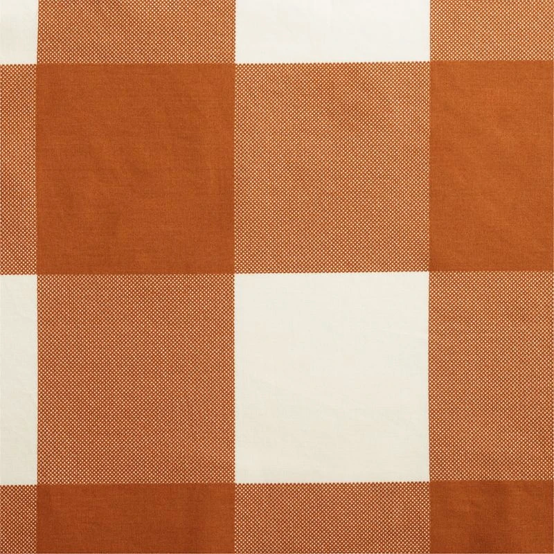 Terracotta Buffalo Check Cotton Blackout Window Curtain Panel 44"x84"