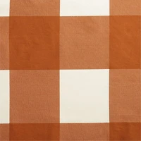 Terracotta Buffalo Check Cotton Blackout Window Curtain Panel 44"x84"
