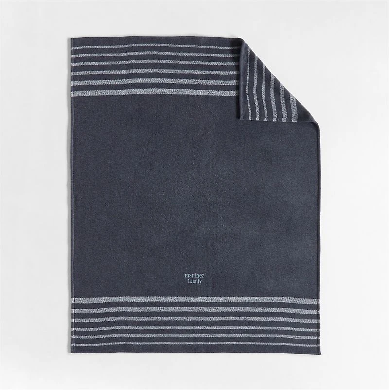 Bungalow 70"x55" Midnight Navy Throw Blanket