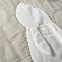 Hoppy Tails Pom Pom Baby Crib Quilt