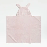 Bunny Mauve Rose Organic Cotton Hooded Baby Towel
