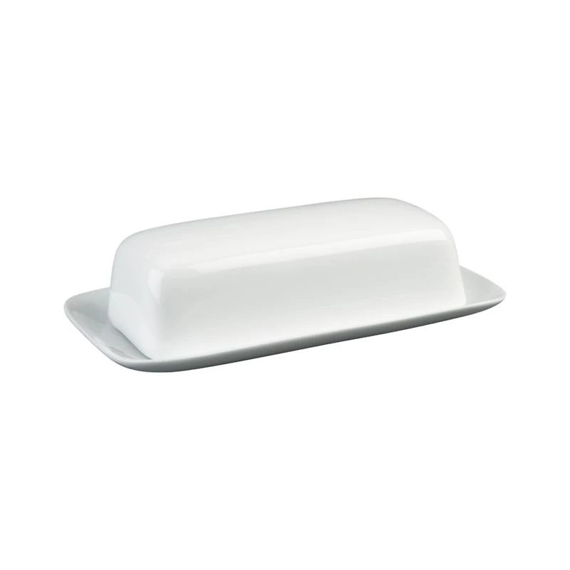 White Porcelain Covered Butter Dish