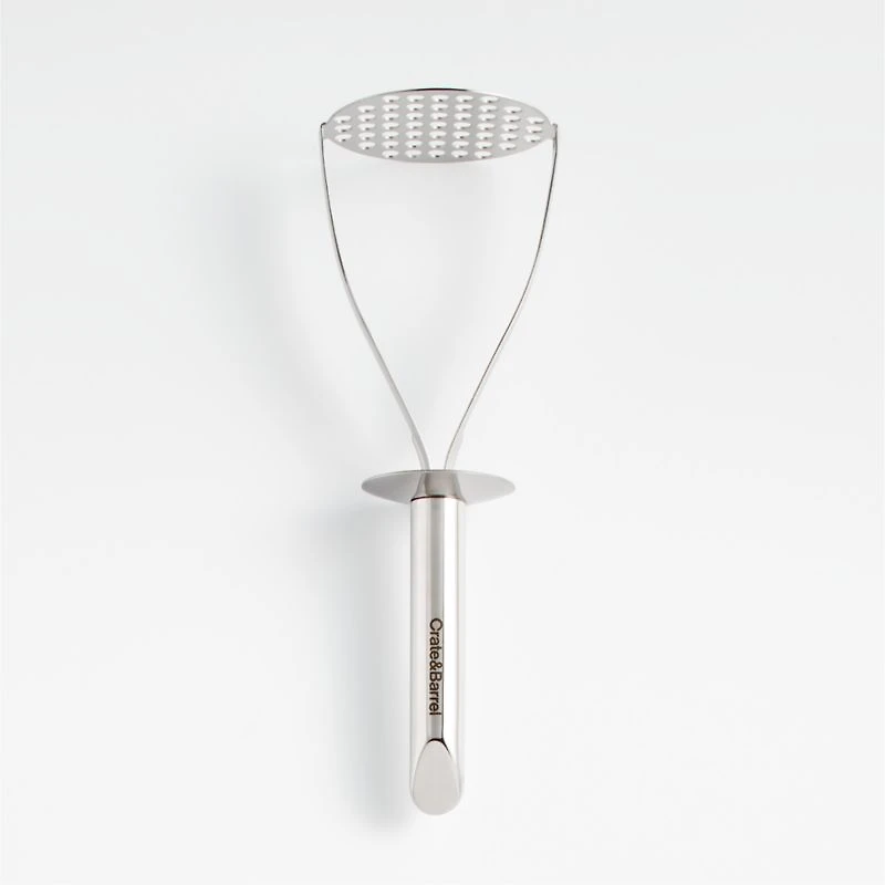 Crate & Barrel Stainless Steel Potato Masher