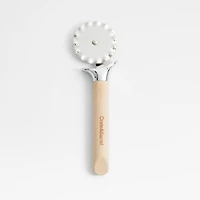 Crate & Barrel Fluted Pastry Cutter Wheel with Beechwood Handle