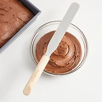 Crate & Barrel Large Straight Icing Spatula with Beechwood Handle