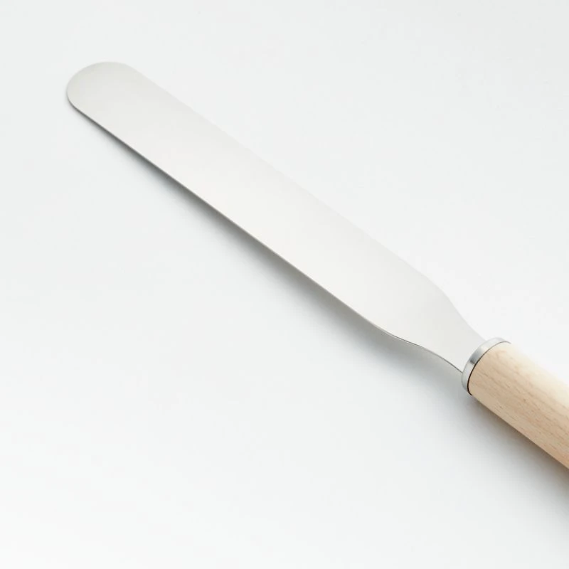 Crate & Barrel Large Straight Icing Spatula with Beechwood Handle