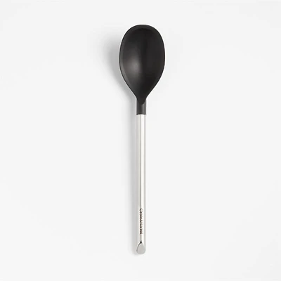 Crate & Barrel Black Silicone and Stainless Steel Deep Spoon