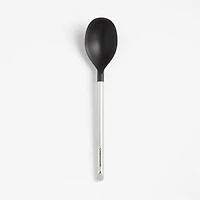 Crate & Barrel Black Silicone and Stainless Steel Deep Spoon