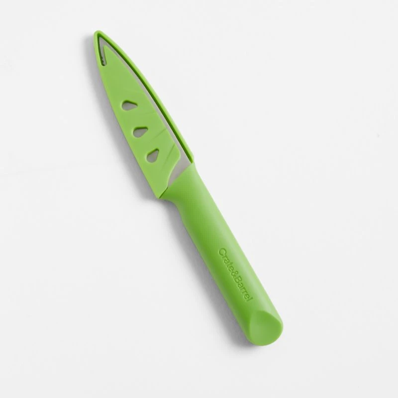 Crate & Barrel Citrus Serrated Green Knife
