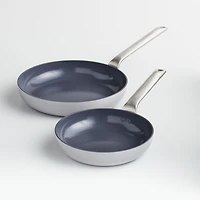 Crate & Barrel EvenCook Ceramic ™ Grey Nonstick Fry Pans, Set of 2