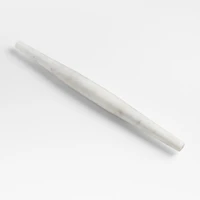 Crate & Barrel White Marble Tapered Rolling Pin