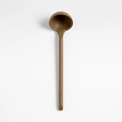 Crate & Barrel Mushroom Brown Silicone Ladle