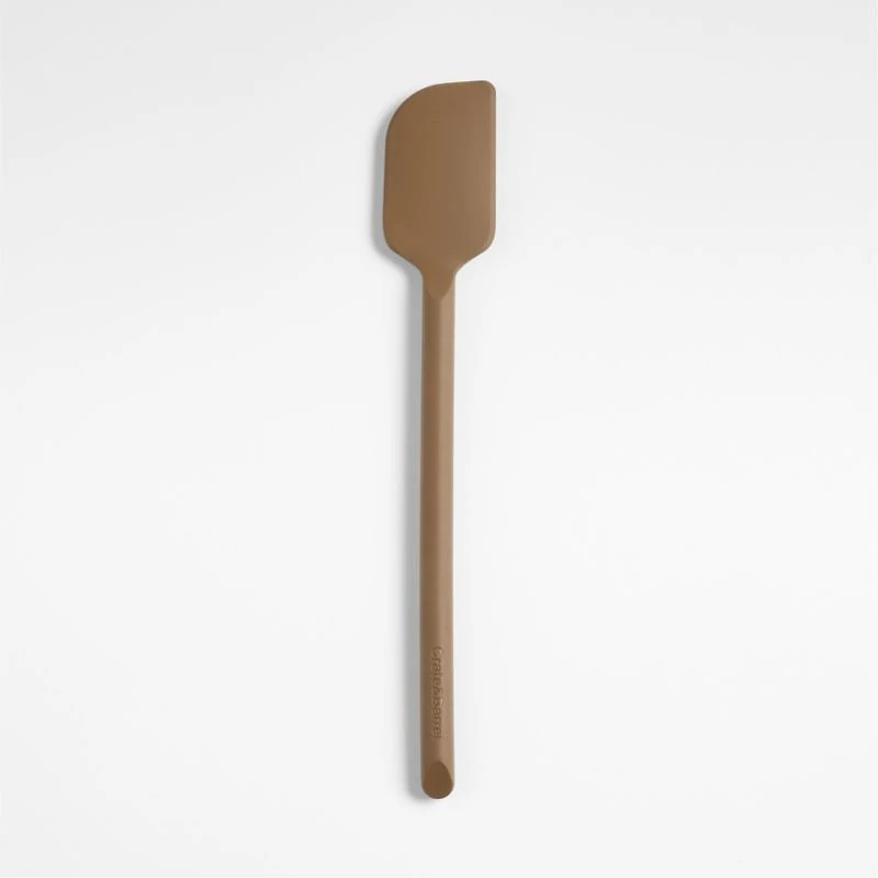Crate & Barrel Mushroom Brown Silicone Scraper Spatula
