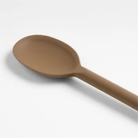 Crate & Barrel Mushroom Brown Silicone Spoon
