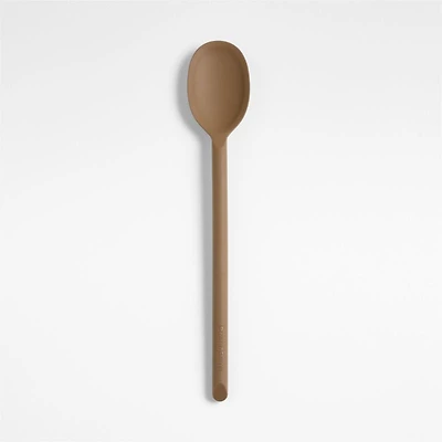 Crate & Barrel Mushroom Brown Silicone Spoon