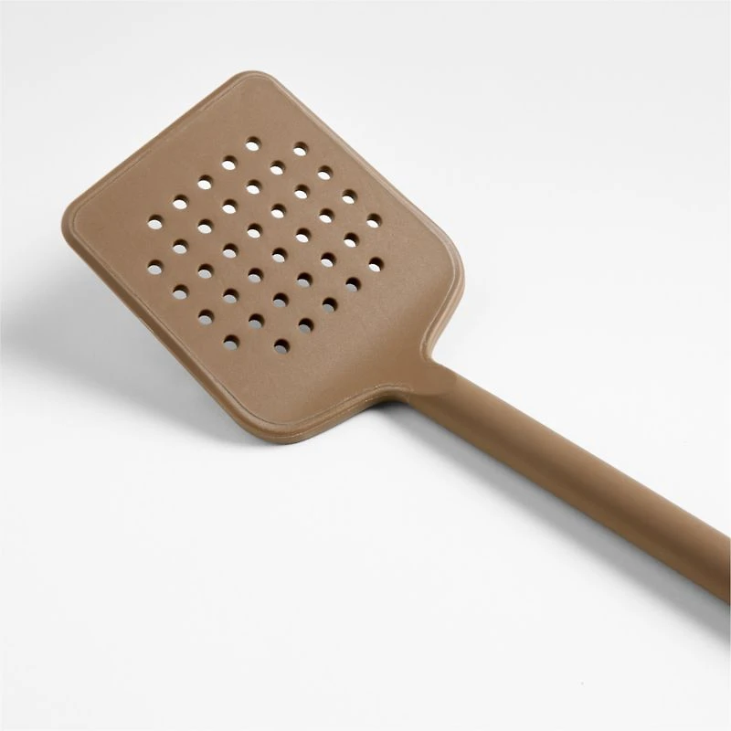 Crate & Barrel Mushroom Brown Silicone Turner Spatula