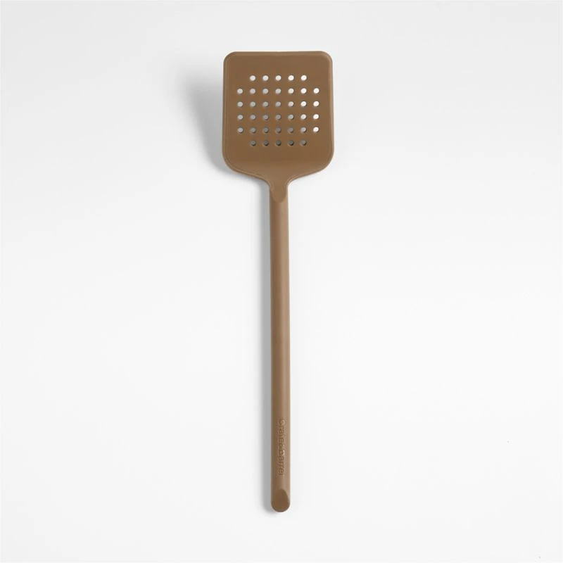Crate & Barrel Mushroom Brown Silicone Turner Spatula