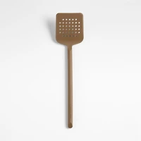 Crate & Barrel Mushroom Brown Silicone Turner Spatula