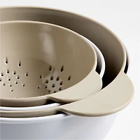 Crate & Barrel Nesting Bowls, Colanders and Lids, Set of 6