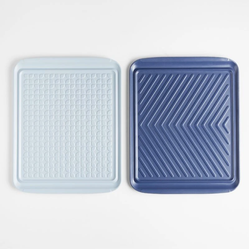Extra-Large Prep and Serve Stacking Grill Prep Trays, Set of 2