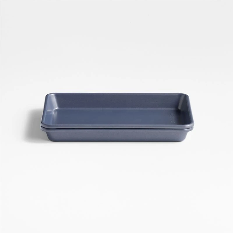 Crate & Barrel Slate Blue 1/8th Sheet Pan, Set of 2