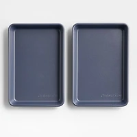 Crate & Barrel Slate Blue 1/8th Sheet Pan, Set of 2