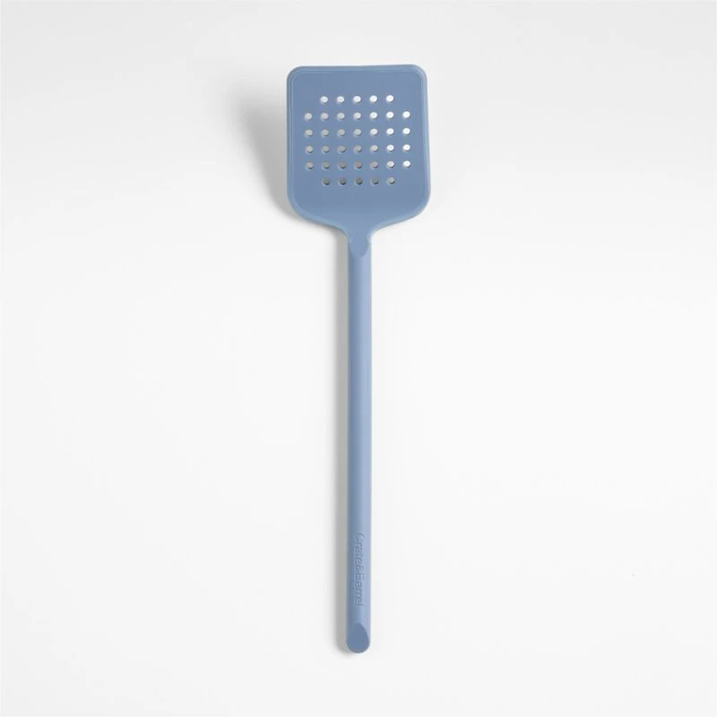 Crate & Barrel Slate Blue Silicone Turner Spatula