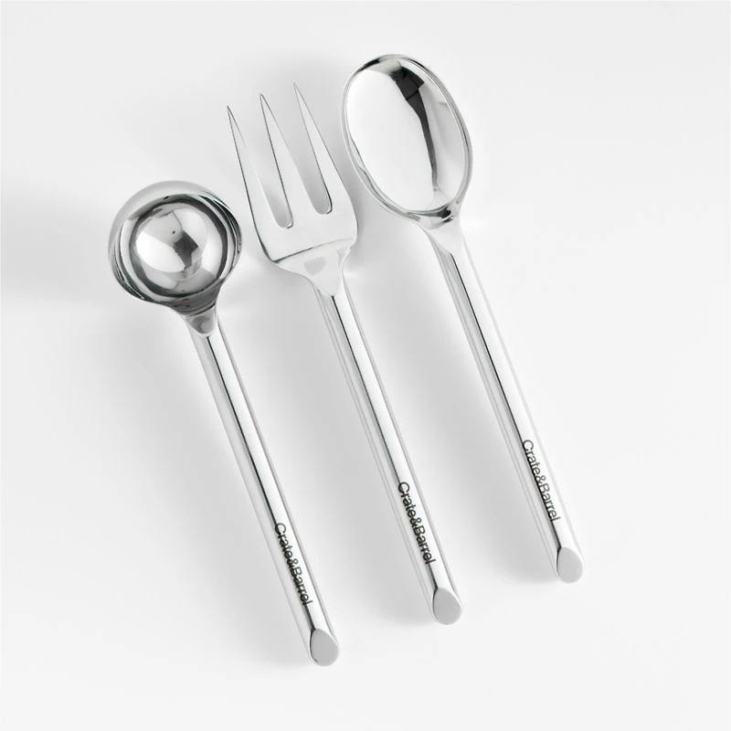 Crate & Barrel Stainless Steel Serving Spoon