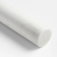 Crate & Barrel White Marble Straight Rolling Pin