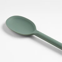 Crate & Barrel Thyme Green Silicone Spoon