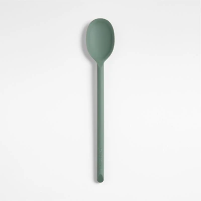 Crate & Barrel Thyme Green Silicone Spoon
