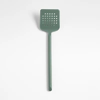 Crate & Barrel Thyme Green Silicone Turner Spatula